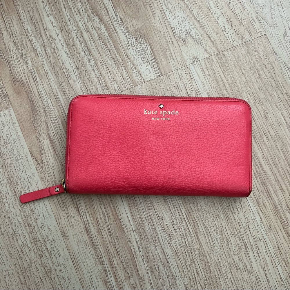 Kate Spade Pink Zip-Around Continental Wallet